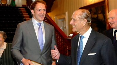 Prince Philip with Alun Wyn Jones