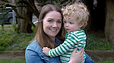 A new mother who suffered from postnatal depression urges other women to seek help.