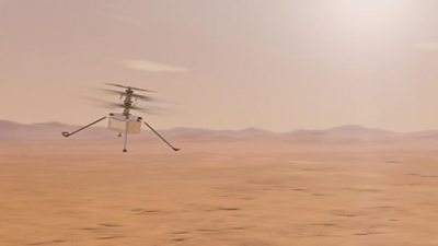 Nasa Ingenuity: First ever helicopter flight on Mars - BBC Newsround