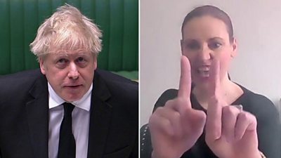 Composite of PM Boris Johnson and Vicky Foxcroft MP