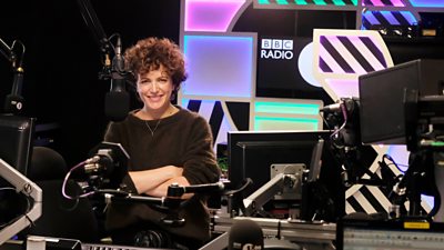 Annie Mac in a radio studio