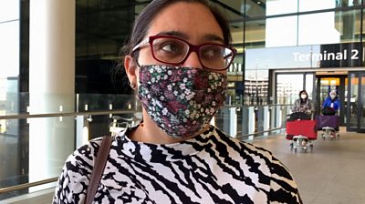Woman at Heathrow Airport