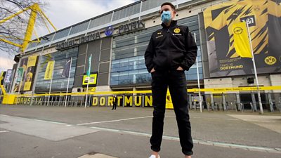 Borussia Dortmund fan outside Signal Iduna Park