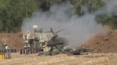 Tank on Gaza border