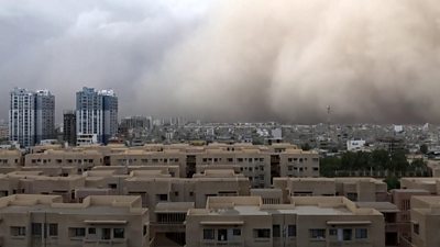 A dust storm hits Karachi