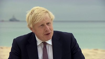 Boris Johnson at G7 summit in Cornwall