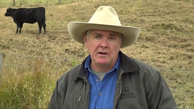 Australian Black Angus beef farmer Robert Mackenzie