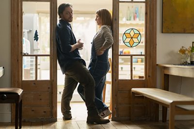 She (SHARON HORGAN), He (JAMES MCAVOY) in Together (Image Credit: 91ȱ / Arty Films Ltd / Peter Mountain)