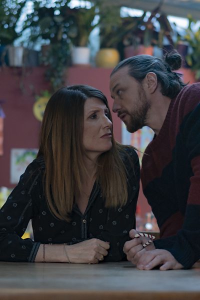 She (SHARON HORGAN), He (JAMES MCAVOY) in Together (Image Credit: 91ȱ / Arty Films Ltd / Peter Mountain)