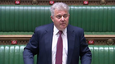 Brandon Lewis responded to Leo Varadkar's comment that no group can veto Ireland's future.