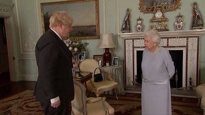 Prime Minister Boris Johnson and HRH Queen Elizabeth II