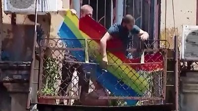 17 years for burning gay flag