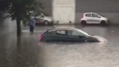 Car submerged in London