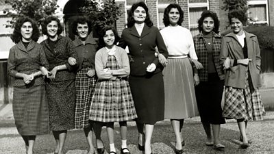 Young women pictured in London, having arrived from Calcutta (Kolkata), India, 1957