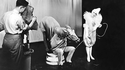 Pogo and Miss Lutie in full swing for 'Here’s Looking at You' broadcast from Alexandra Palace to RadiOlympia 1936.