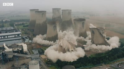 Cooling towers demolition