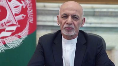 The president of Afghanistan, Ashraf Ghani