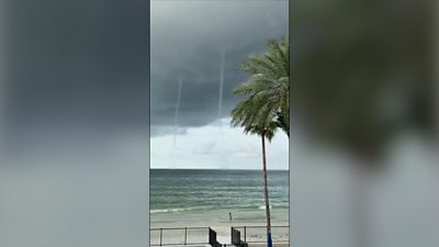 Beachgoers spotted multiple waterspouts in Florida