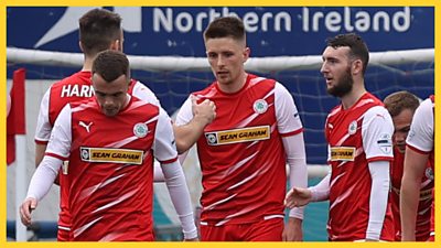 Watch: Cliftonville beat Glens to stay top - BBC Sport