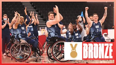 Great Britain's men's wheelchair basketball team defeat Spain to secure a bronze medal in Tokyo.