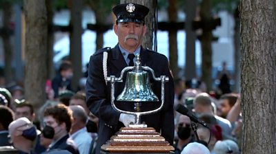 A bell was chimed to begin the moment of silence