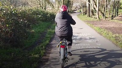 Woman on bike