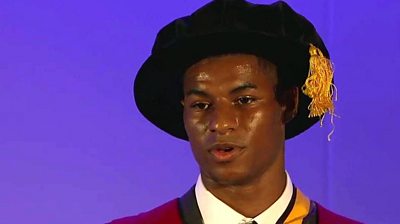 The Manchester United player speaks exclusively to the BBC after receiving an honorary doctorate.