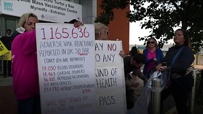 Anti-vaccine protesters