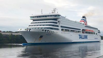 The MS Romantika ship, which used to operate between Riga and Stockholm, arrived in Scotland on Tuesday.