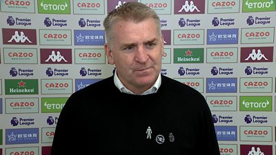 Aston Villa's Dean Smith says the loss was "painful" after his team conceded a late goal in stoppage time.
