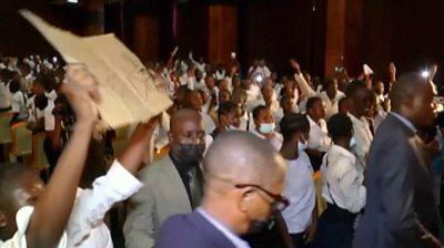 School students inside parliament