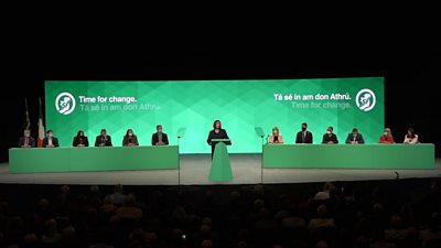 Mary Lou McDonald addresses the Sinn Féin Ard Fheis