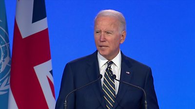 US President Joe Biden urges world leaders to deliver at the COP26 climate change summit.
