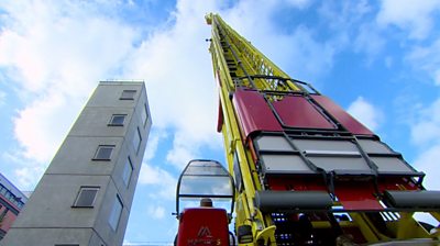 London Fire Brigade crane