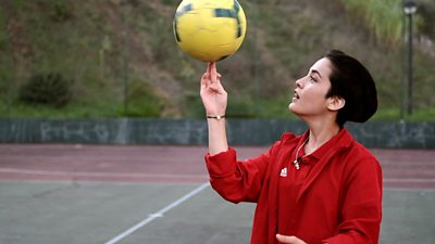 Omul from the Afghanistan girls' football team