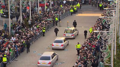 Bertie Auld's funeral cortege