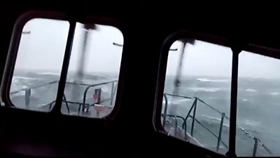 Lifeboat at sea