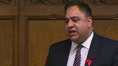 Labour MP Imran Hussain in the House of Commons