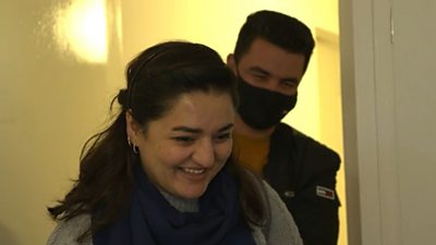 Afghan family see new home for first time