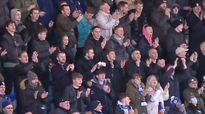 Fan applaud for Arthur during the match between Birmingham City and Millwall
