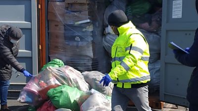 A BBC investigation has uncovered British waste being illegally shipped to Romania and dumped.