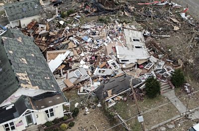 Aerial pic of the destruction from Kentucky's deadly tornadoes