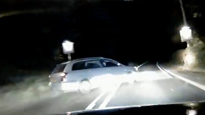 A still taken from the police's dashcam footage