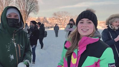 snowball fight in Washington DC