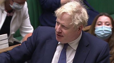 Boris Johnson speaking in the Commons