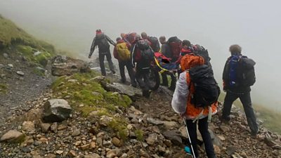 The UK's busiest mountain team had more callouts in 2021 than before, amid a tourism surge in Snowdonia.