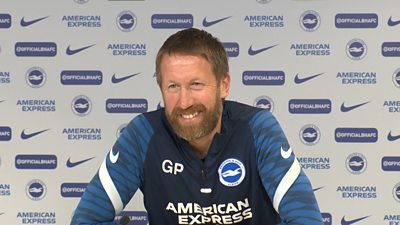 Graham Potter responds to speculation linking him to the vacant Everton job after Rafael Benitez was sacked last weekend.