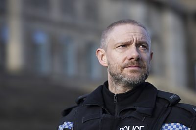 Chris (MARTIN FREEMAN) in The Responder (Image Credit: BBC/Dancing Ledge/Rekha Garton Photographer: Rekha Garton)