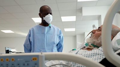 Clive Myrie at the Royal London Hospital