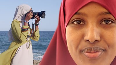 Maryama Omar, a camerawoman in Somalia